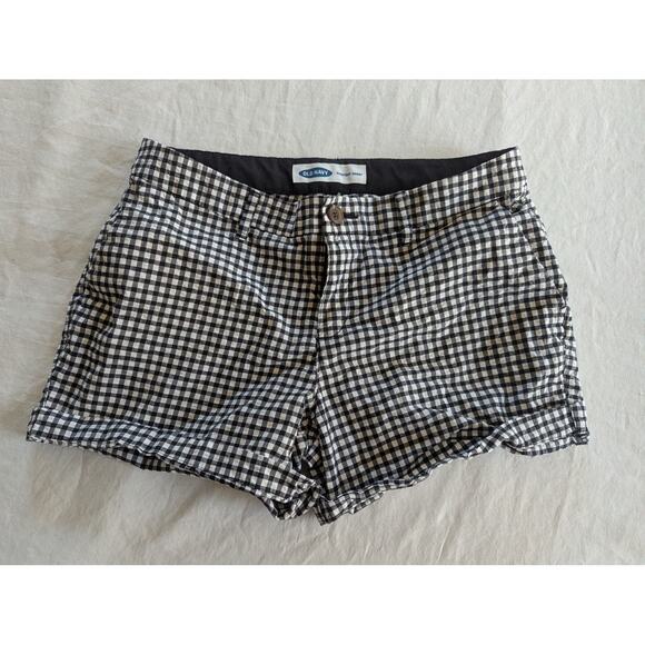 Old Navy Shorts Size 6 Lot Of 3 Bundle White Black Gingham Gray Stripes - Picture 2 of 14